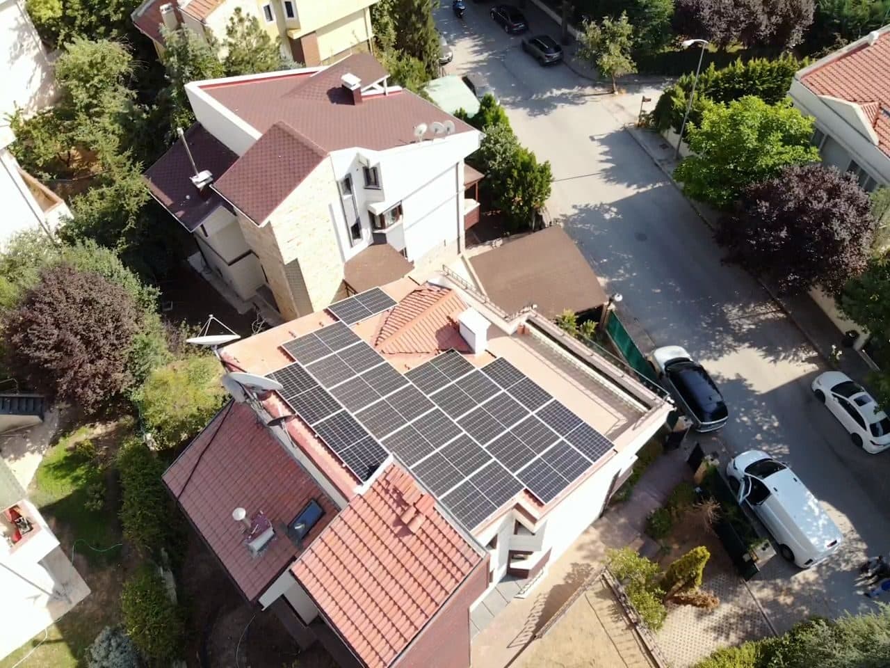 Ankara Ümitköy 10 kW On-Grid Hibrit Lityum Bataryalı GES Projesi